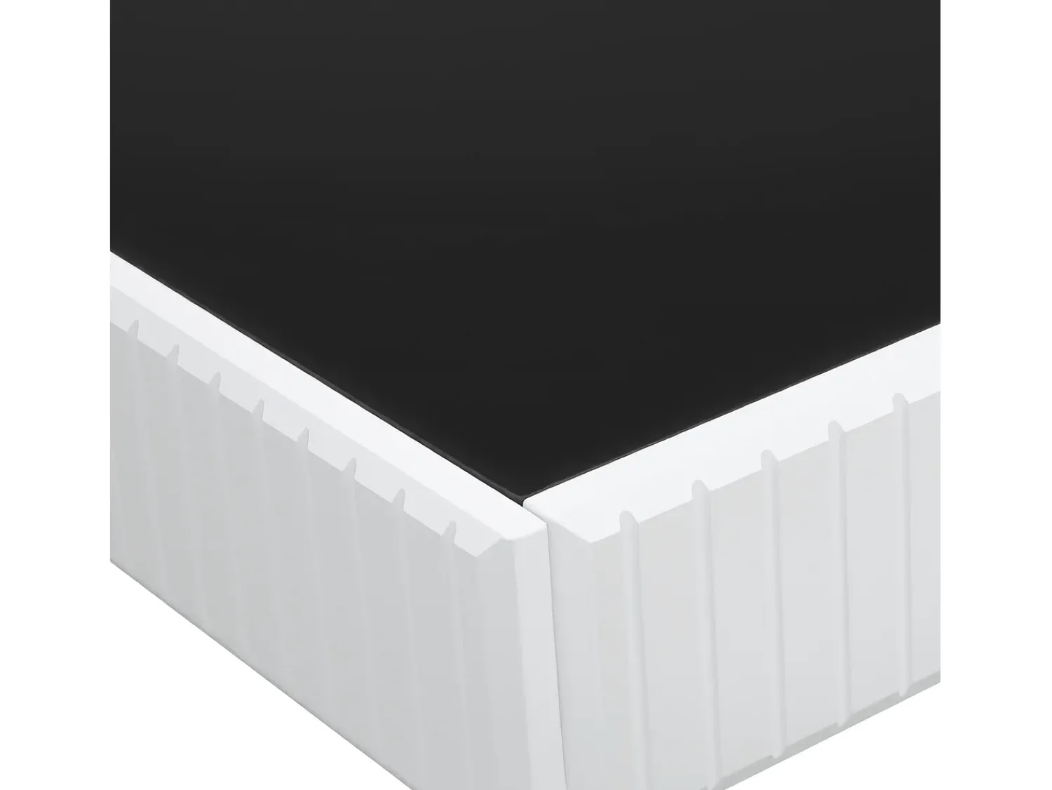 Mesa De Centro*Hauss Spole Mesa de centro clássica em preto e - Tampo preto brilhante Branco