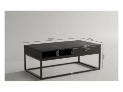 Mesa De Centro|Meublorama Mesa de centro coleção MADEIRO. Móvel estilo CONTEMPORÂNEO. Preto