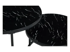 Best Meublorama Mesa de centro coleção MANHATTAN efeito mármore , Ideal para uma sala de estar chique Preto