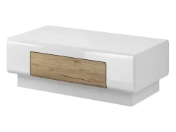 Sale Meublorama Mesa de centro coleção OHIO. Móvel estilo CONTEMPORÂNEO nas cores e carvalho. Branco