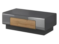 Mesa De Centro*Meublorama Mesa de centro coleção OHIO. Móvel estilo CONTEMPORÂNEO nas cores cinza e carvalho. Cinzento