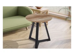 Mesa De Centro|Meublorama Mesa de centro coleção PASAO cor carvalho envelhecido, ideal para uma sala de estar rústica. Castanho
