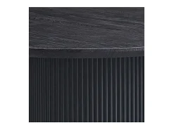 Meublorama Mesa de centro coleção VAGOS efeito madeira marrom escuro diâmetro 80 cm^ Mesa De Centro