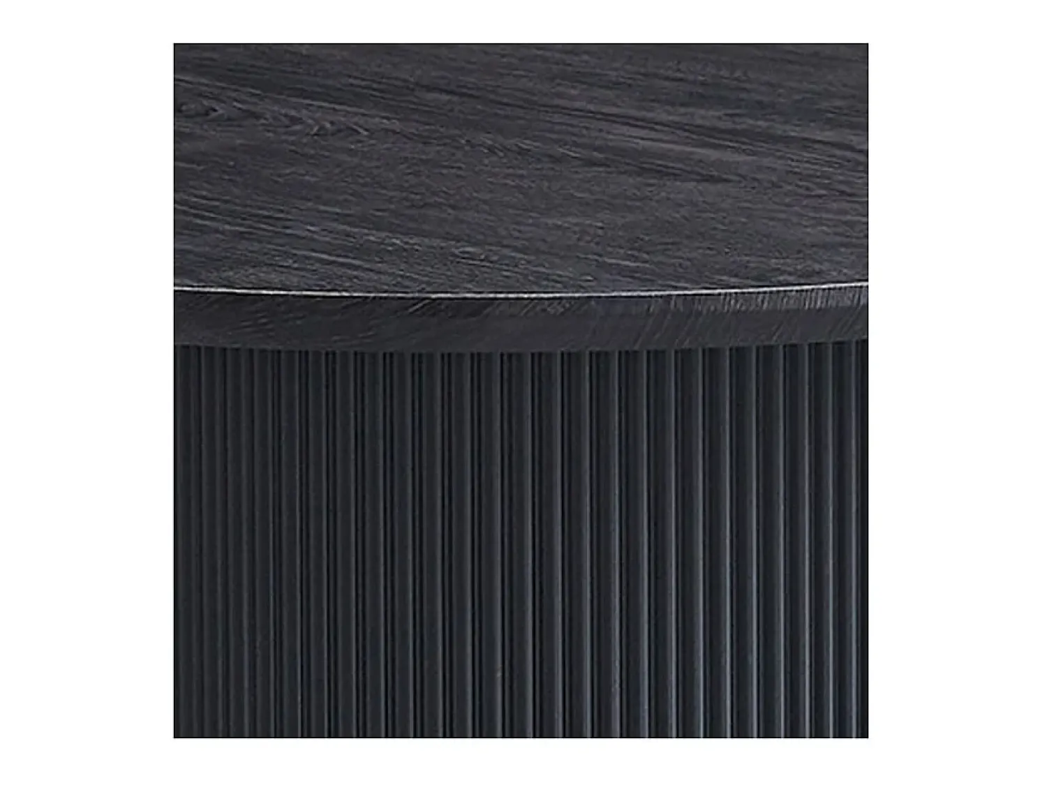 Meublorama Mesa de centro coleção VAGOS efeito madeira marrom escuro diâmetro 80 cm^ Mesa De Centro