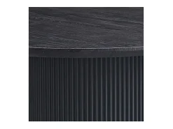 Meublorama Mesa de centro coleção VAGOS efeito madeira marrom escuro diâmetro 80 cm^ Mesa De Centro