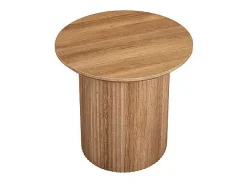 Mesa De Centro*Meublorama Mesa de centro coleção VAGOS efeito carvalho envelhecido diâmetro 50 cm Castanho