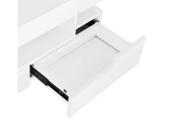 Mesa De Centro*Hauss Spole Mesa de centro com 3 compartimentos abertos e 4 gavetas, superfície lacada a preto Branco