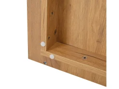 Clearance Mesa de Centro com 3 Gavetas - Acabamento em Madeira e 1 Compartimento de Arrumação Semiaberto - e Madeira Natural Branco