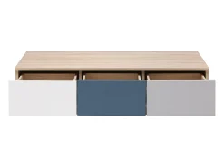 Vente-unique Mesa de centro com 3 gavetas e 1 nicho multicolor - FILUTIA^ Mesa De Centro