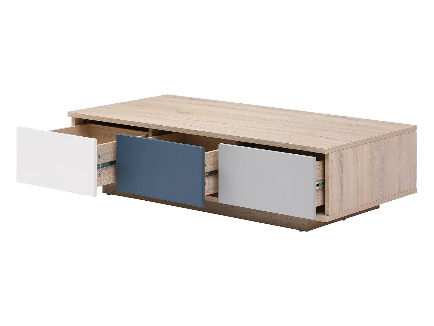 Vente-unique Mesa de centro com 3 gavetas e 1 nicho multicolor - FILUTIA^ Mesa De Centro