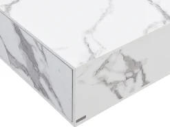 Discount Vente-unique Mesa de centro com 2 gavetas em MDF - Efeito mármore - ANTRIM por Pascal Morabito Branco