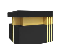 ModernLuxe Mesa de centro com 2 gavetas - placa estampada em mármore - estilo escandinavo -^ Mesa De Centro