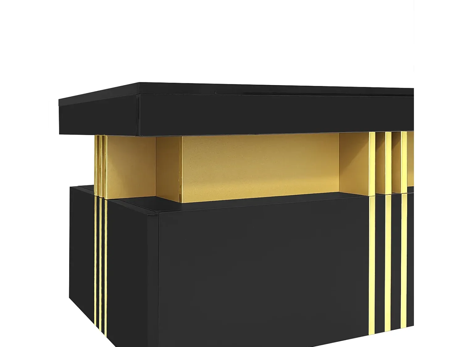 ModernLuxe Mesa de centro com 2 gavetas - placa estampada em mármore - estilo escandinavo -^ Mesa De Centro