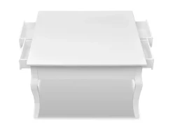 Mesa De Centro| Mesa de centro com 4 gavetas branca PT651903 Branco