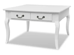 Mesa De Centro| Mesa de centro com 4 gavetas branca PT651903 Branco