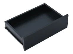 Online Hauss Spole Mesa de centro com 2 gavetas e iluminação LED - Acabamento brilhante - Preto