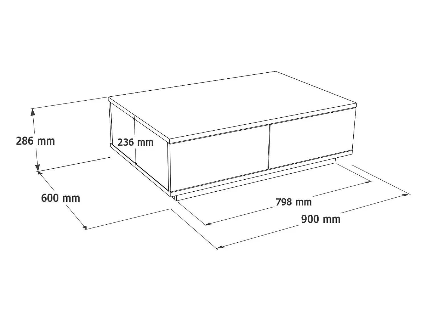 Clearance Vente-unique Mesa de centro com 2 portas - Natural e Bege - LOTULA Bege / Natural claro