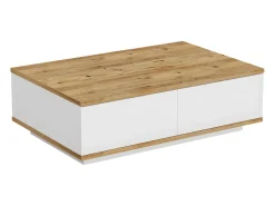 Mesa De Centro*Vente-unique Mesa de centro com 2 portas - Natural e Branca - LOTULA Natural claro / Branco