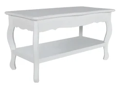 Mesa De Centro|vidaxl Mesa de centro com 2 prateleiras MDF Branco