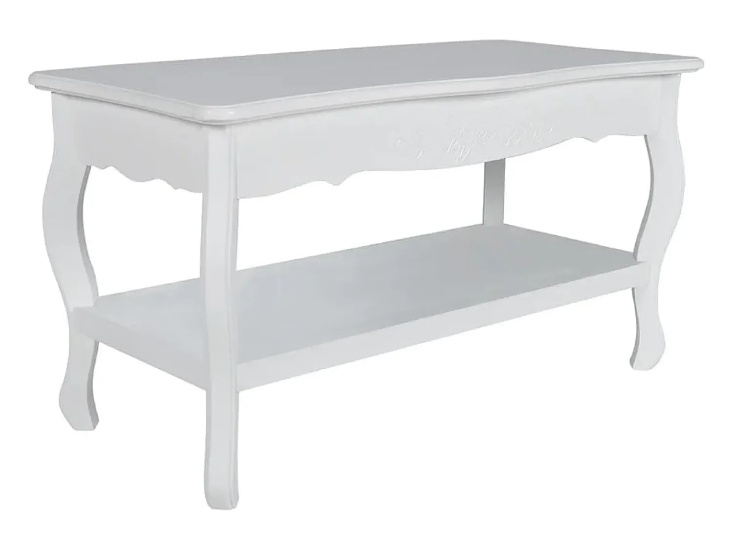 Mesa De Centro|vidaxl Mesa de centro com 2 prateleiras MDF Branco