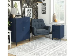 Dorel Home Mesa de centro com 1 prateleira em MDF cinzento^ Mesa De Apoio