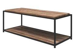 Clearance Dorel Home Mesa de centro com 1 prateleira em MDF cinzento Castanho