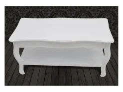 Mesa De Centro| Mesa de centro com 2 prateleiras MDF PT217310 Branco