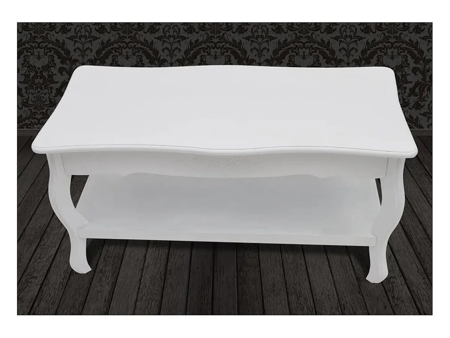 Mesa De Centro| Mesa de centro com 2 prateleiras MDF PT217310 Branco