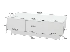 Online Mesa de centro com acabamento brilhante, 2 gavetas de arrumação, mesa de centro moderna e extensível, branca. Branco