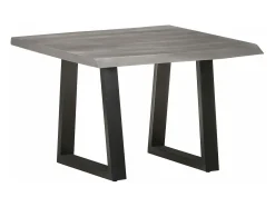vidaxl Mesa de centro com arestas vivas 60x60x40 cm acácia maciça^ Mesa De Centro