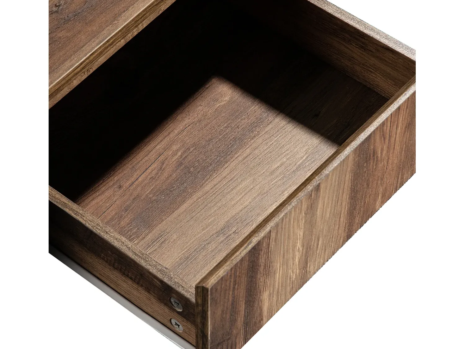 Mesa De Centro| Mesa de centro com compartimentos de armazenamento em ambos os lados, mesa de sofá para sala de estar, madeira + cinza escuro Natural escuro