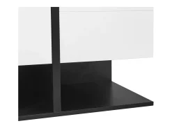 Mesa de centro com espaço de armazenamento, mesa lateral quadrada multifuncional, branca^ Mesa De Centro