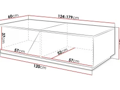 Mesa De Centro*Habitat et jardin Mesa de centro com espaço de armazenamento "Ceelias" - Armazenamento prático e design geométrico - Cinza/Marrom Cinzento