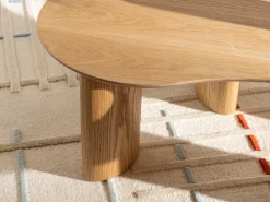 Mesa De Centro|Vente-unique Mesa de centro com folheado de freixo - - CALYNOR Natural claro