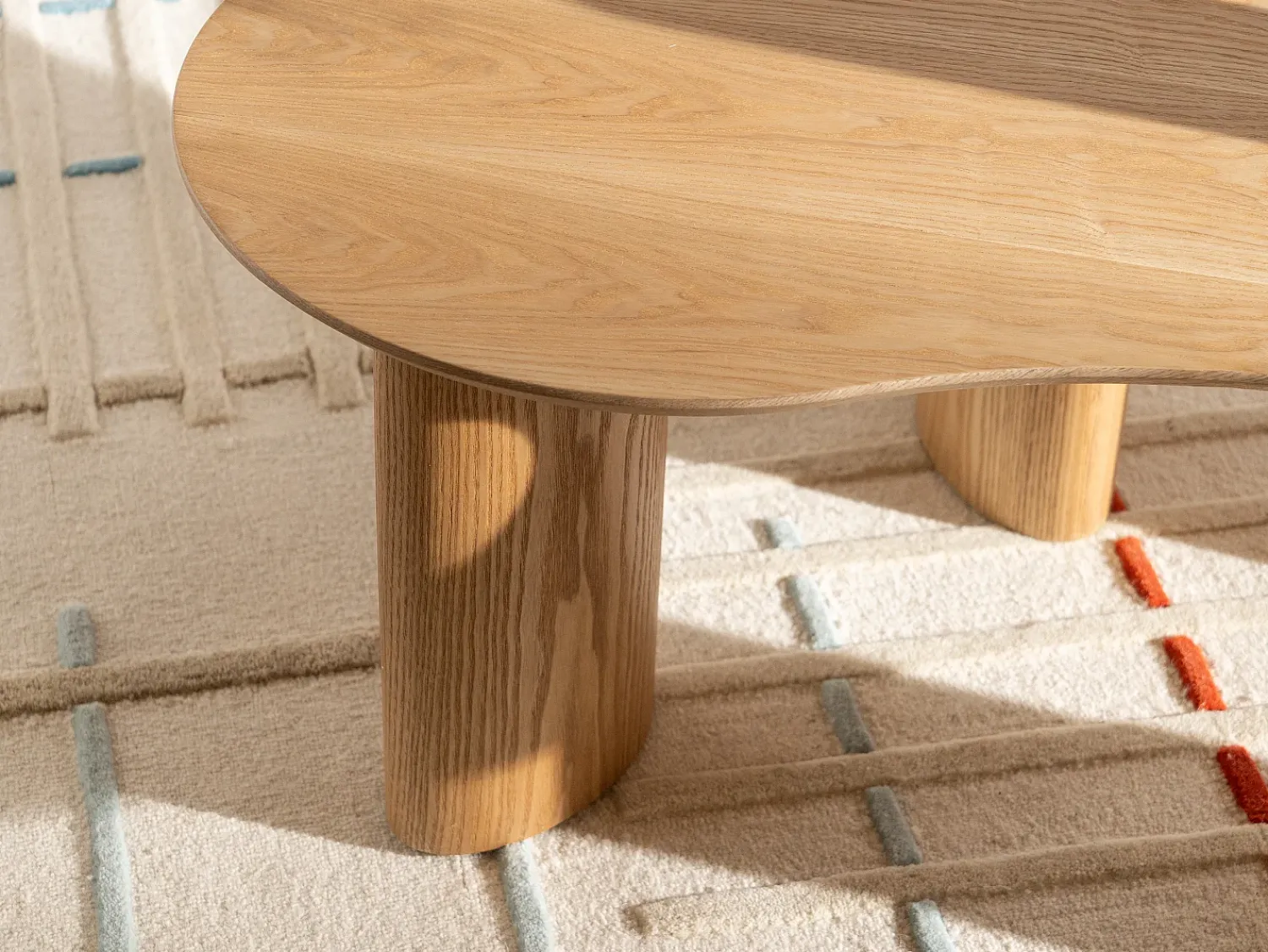 Mesa De Centro|Vente-unique Mesa de centro com folheado de freixo - - CALYNOR Natural claro