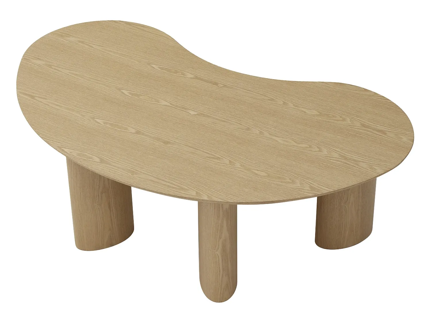 Mesa De Centro|Vente-unique Mesa de centro com folheado de freixo - - CALYNOR Natural claro