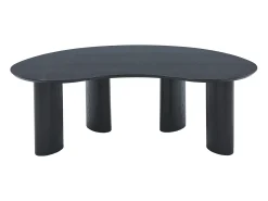 Clearance Vente-unique Mesa de centro com folheado de freixo - - CALYNOR Preto