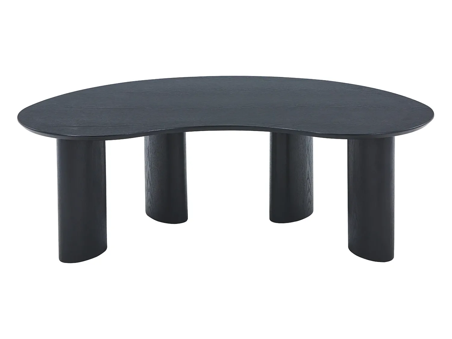 Clearance Vente-unique Mesa de centro com folheado de freixo - - CALYNOR Preto