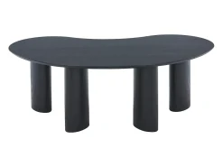 Clearance Vente-unique Mesa de centro com folheado de freixo - - CALYNOR Preto