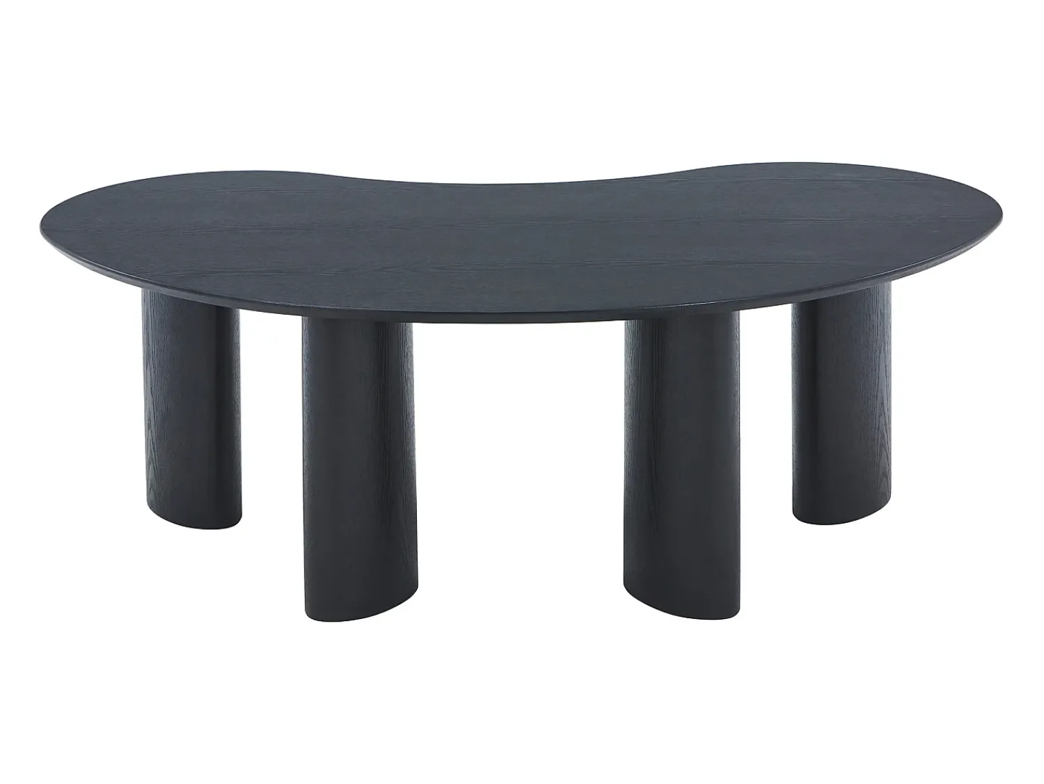 Clearance Vente-unique Mesa de centro com folheado de freixo - - CALYNOR Preto