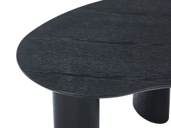 Clearance Vente-unique Mesa de centro com folheado de freixo - - CALYNOR Preto