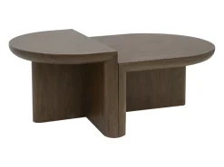 Mesa De Centro|Vente-unique Mesa de centro com folheado de nogueira - Castanho natural - VARAJA Natural escuro