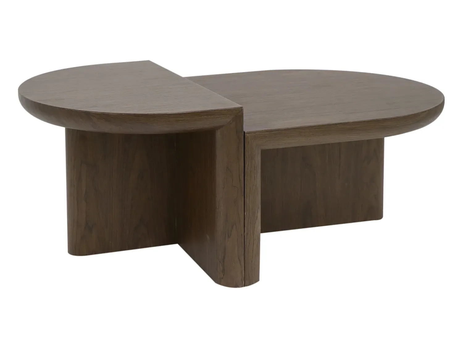 Mesa De Centro|Vente-unique Mesa de centro com folheado de nogueira - Castanho natural - VARAJA Natural escuro