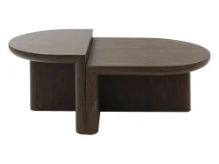 Mesa De Centro|Vente-unique Mesa de centro com folheado de nogueira - Castanho natural - VARAJA Natural escuro