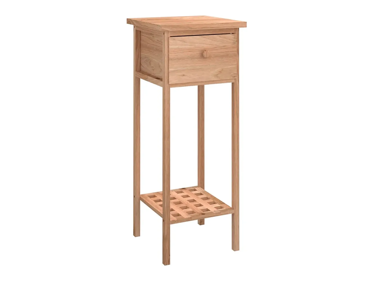 Mesa de centro com gaveta 25x25x60cm madeira de nogueira maciça PT433758^ Mesa De Centro