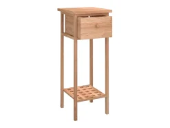 Mesa de centro com gaveta 25x25x60cm madeira de nogueira maciça PT433758^ Mesa De Centro