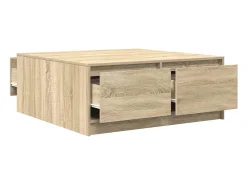 vidaxl Mesa de centro com gavetas 100x100x40 cm carvalho sonoma^ Mesa De Centro