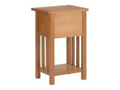 Mesa De Centro* Mesa de centro com gaveta 35x27x55 cm madeira carvalho maciça PT892678 Castanho