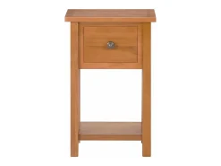 Mesa De Centro* Mesa de centro com gaveta 35x27x55 cm madeira carvalho maciça PT892678 Castanho