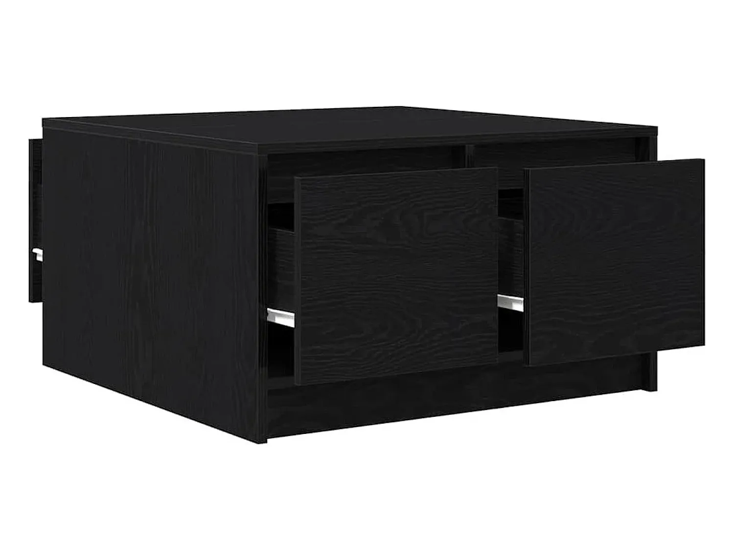 Mesa De Centro*vidaxl Mesa de centro com gavetas 70,5x70x40 cm carvalho Preto